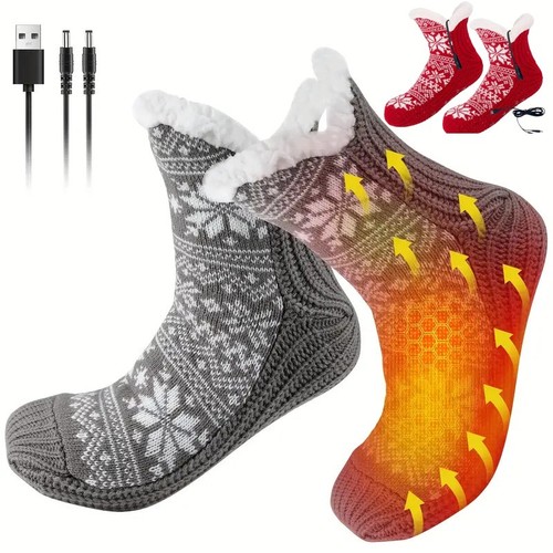 Winter electric heated socks - winter,