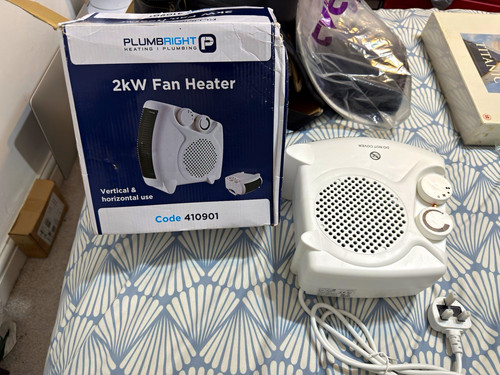 New plumbright 2kw fan heater - new,