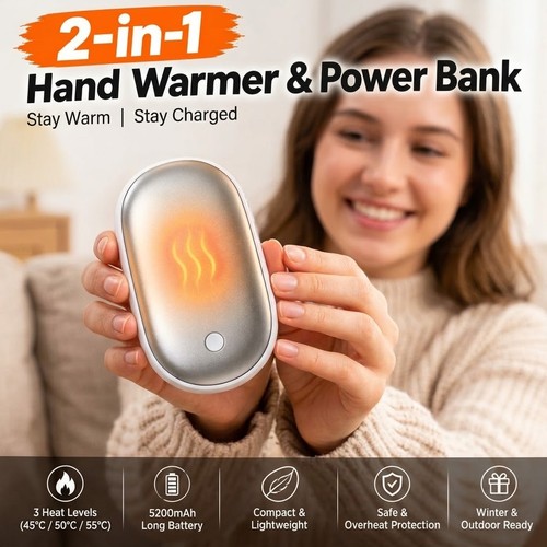 Hand warmer 1 - warmer, 2-in-1