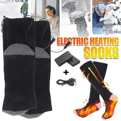 Pair electric heated socks - heated,