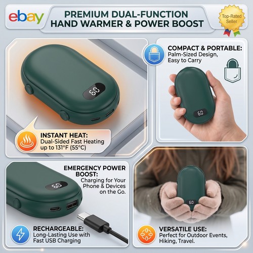 Rechargeable hand warmer - hand,