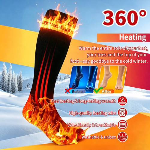 9000mah electric heated socks - electric,